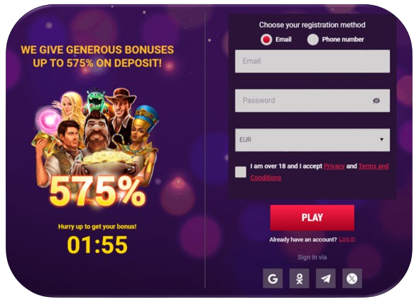 Spinsup Casino registration